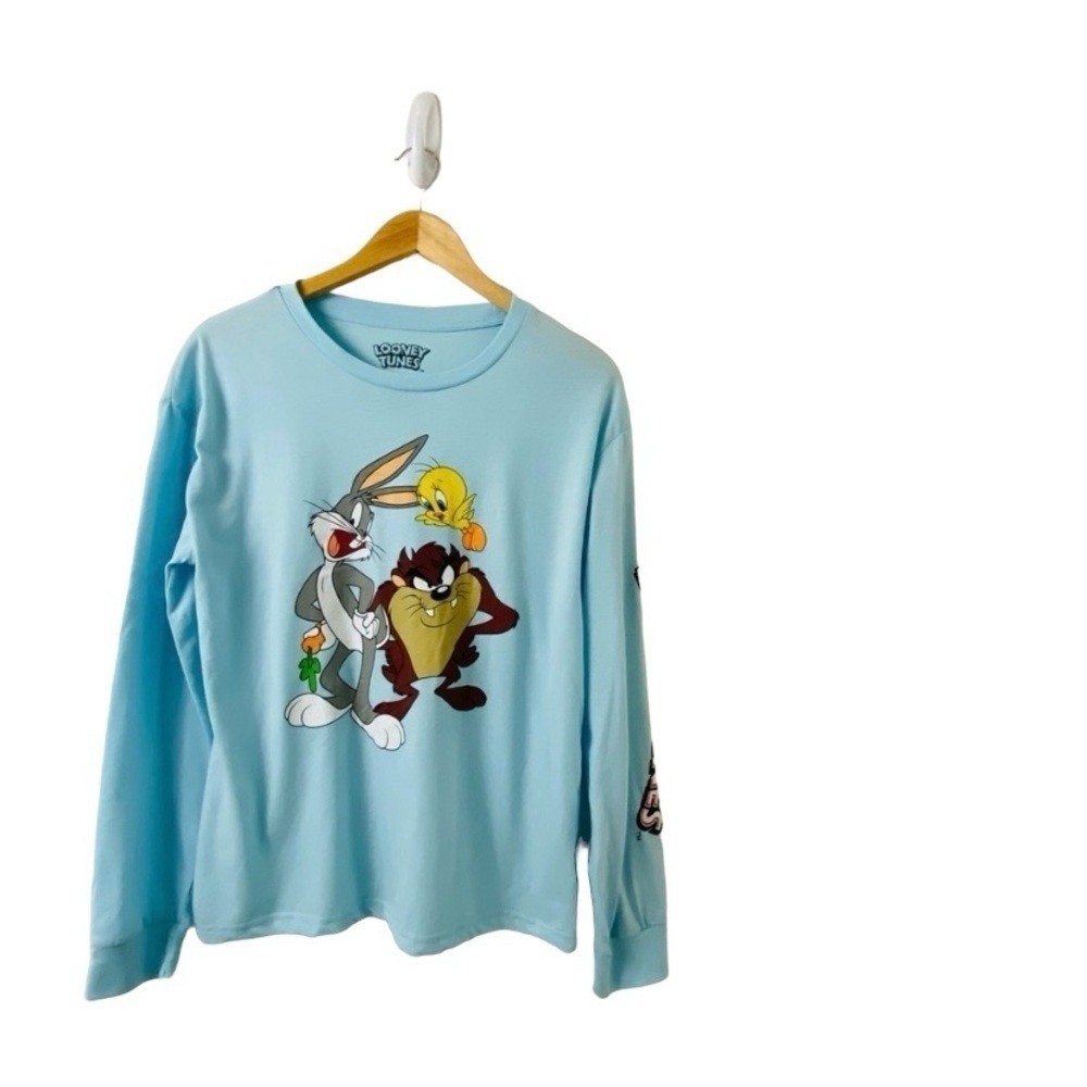 Looney Tunes Blue Bug Bunny T Shirt. Sz L